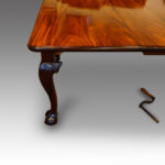 Edwardian mahogany 2 leaf extending dining table - Image 11