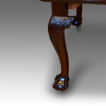 Edwardian mahogany 2 leaf extending dining table - Image 8