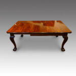 Edwardian mahogany 2 leaf extending dining table - Image 7
