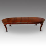 Edwardian mahogany 3 leaf dining table