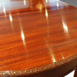 Edwardian round mahogany extending dining table - Image 8
