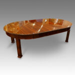 Edwardian round mahogany extending dining table - Image 13