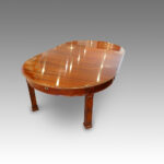 Edwardian round mahogany extending dining table - Image 4