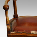 Edwardian mahogany ball arm revolving desk chair - Image 8