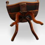 Edwardian mahogany ball arm revolving desk chair - Image 6