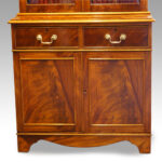 Edwardian mahogany cabinet bookcase - Image 9