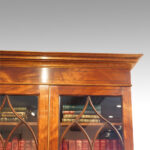 Edwardian mahogany cabinet bookcase - Image 8