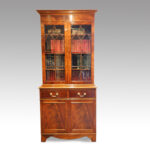 Edwardian mahogany cabinet bookcase - Image 2