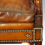 Edwardian mahogany camel back sofa - Image 13