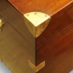 Edwardian mahogany campaign trunk - Image 4