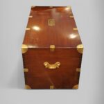 Edwardian mahogany campaign trunk - Image 3