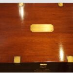 Edwardian mahogany campaign trunk - Image 6