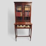 Edwardian mahogany curio cabinet bookcase