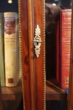 Edwardian mahogany curio cabinet bookcase - Image 5