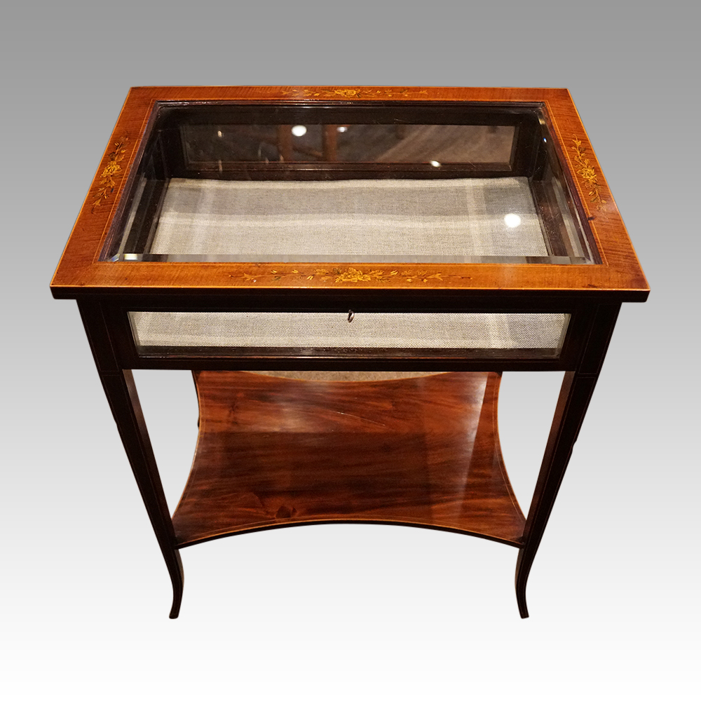 Edwardian-mahogany-curio-cabinet.jpg Edwardian mahogany curio cabinet - Image 1