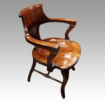Edwardian mahogany desk chair - Image 2