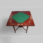 Edwardian mahogany envelope card table - Image 3