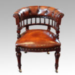 Victorian mahogany horse shoe shaped desk chair