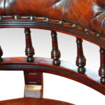 Victorian mahogany horse shoe shaped desk chair - Image 7