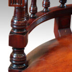 Victorian mahogany horse shoe shaped desk chair - Image 2
