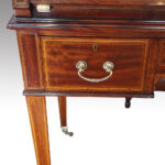 Edwardian mahogany inlaid cylinder bureau - Image 11