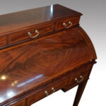 Edwardian mahogany inlaid cylinder bureau - Image 10