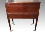 Edwardian mahogany inlaid cylinder bureau - Image 6