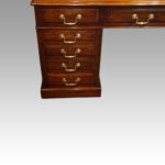 Large Edwardian mahogany pedestal desk - Image 2