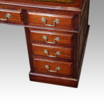 Edwardian mahogany large pedestal desk - Image 10