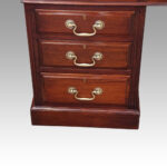 Edwardian mahogany large pedestal desk - Image 7