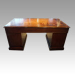 Large Edwardian mahogany pedestal desk - Image 7