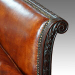 Edwardian mahogany leather sofa - Image 2