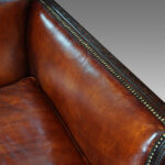 Edwardian mahogany leather sofa - Image 3