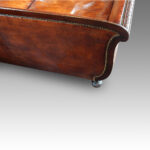 Edwardian mahogany leather sofa - Image 7