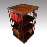 Edwardian mahogany revolving bookcase - Image 2