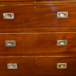 Edwardian mahogany military chest - Image 14