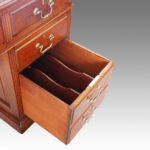Edwardian mahogany paneled pedestal desk - Image 8