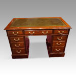 Edwardian mahogany pedestal desk 122cms