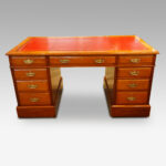 Edwardian mahogany pedestal desk 153cms wide