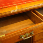 Edwardian mahogany pedestal desk 153cms wide - Image 5