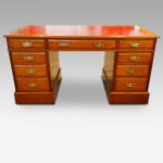 Edwardian mahogany pedestal desk 153cms wide - Image 6