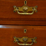 Edwardian mahogany pedestal desk 153cms wide - Image 12