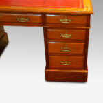 Edwardian mahogany pedestal desk 153cms wide - Image 14