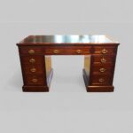 Edwardian mahogany pedestal desk - Image 7