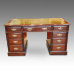Edwardian mahogany pedestal desk Now Sold