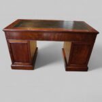 Edwardian mahogany pedestal desk - Image 8