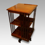 Edwardian mahogany revolving bookcase - Image 5