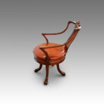 Edwardian mahogany revolving desk chair - Image 4