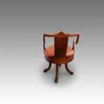 Edwardian mahogany revolving desk chair - Image 3
