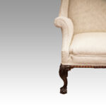 Edwardian mahogany wingback settee - Image 7